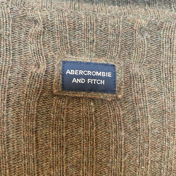 Vintage Abercrombie & Fitch Brown and Green Poncho Boho Sweater - Picture 4 of 9